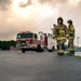 110th Wing Firefighters receive live building fire training during Japan DFT