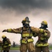 110th Wing Firefighters receive live building fire training during Japan DFT