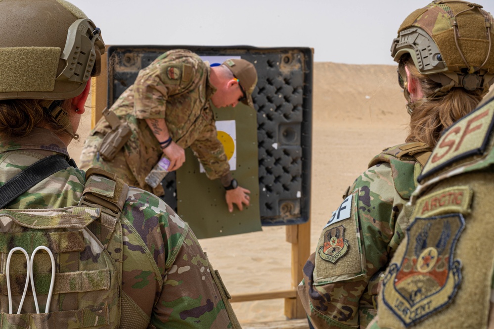 Fire when ready: 386th Expeditionary Security Forces Squadron practices proficiency firing