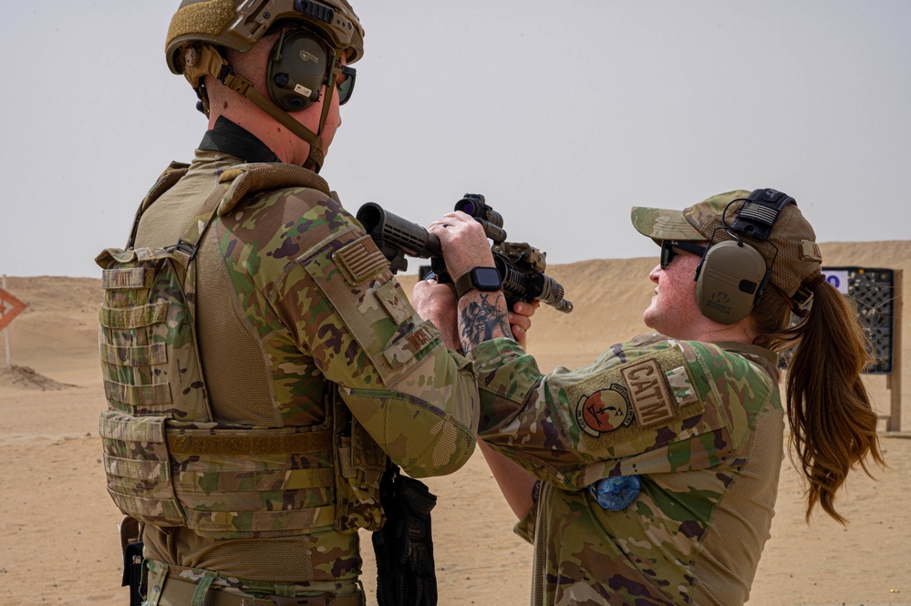 Fire when ready: 386th Expeditionary Security Forces Squadron practices proficiency firing