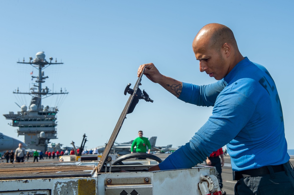 The Harry S. Truman Carrier Strike Group is on a scheduled deployment in the U.S. Naval Forces Europe area of operations, employed by U.S. Sixth Fleet to defend U.S., allied and partner interests.