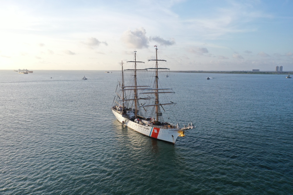 Coast Guard Cutter Eagle arrives in Galveston, Texas