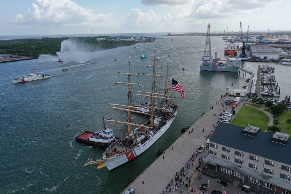 Coast Guard Cutter Eagle arrives in Galveston, Texas