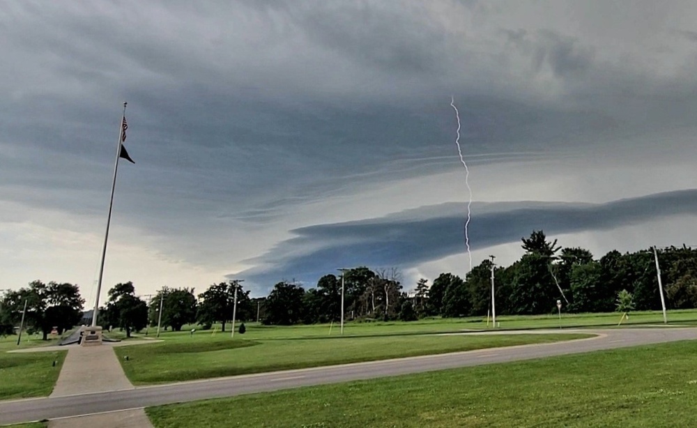 June thunderstorm approaches Fort McCoy