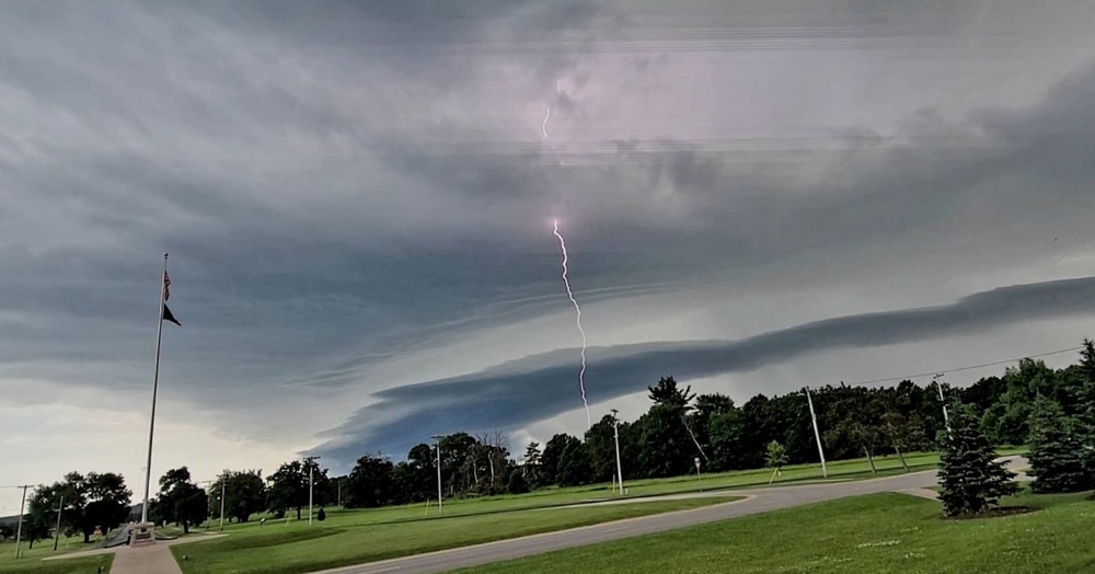 June thunderstorm approaches Fort McCoy