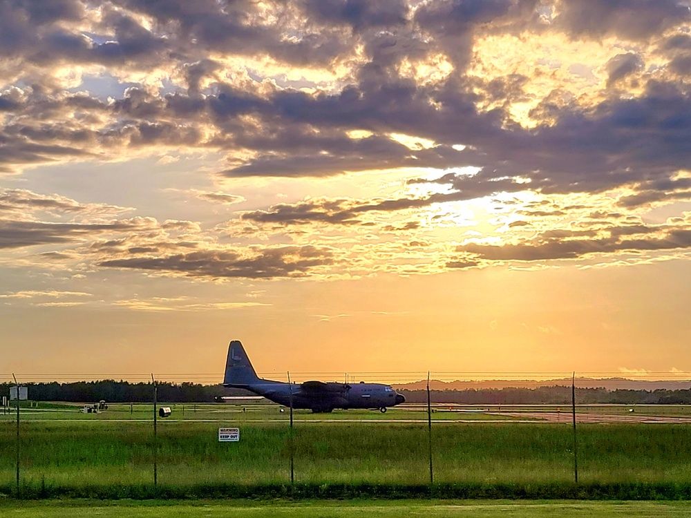 C-130 Hercules and a Sunset at Fort McCoy