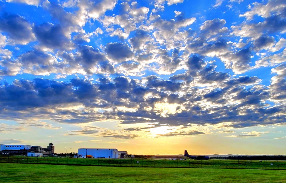 C-130 Hercules and a Sunset at Fort McCoy