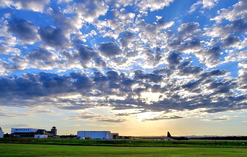 C-130 Hercules and a Sunset at Fort McCoy