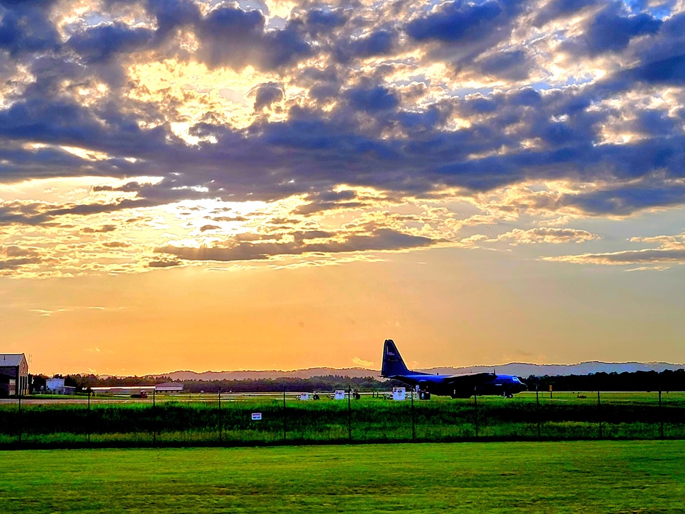 C-130 Hercules and a Sunset at Fort McCoy