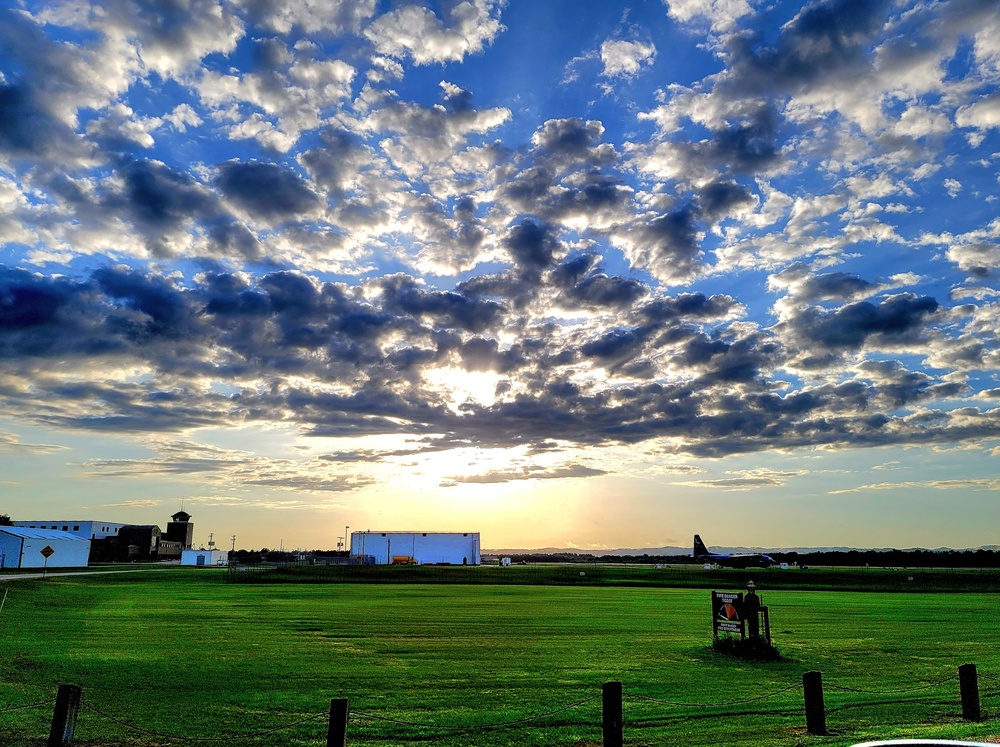 C-130 Hercules and a Sunset at Fort McCoy