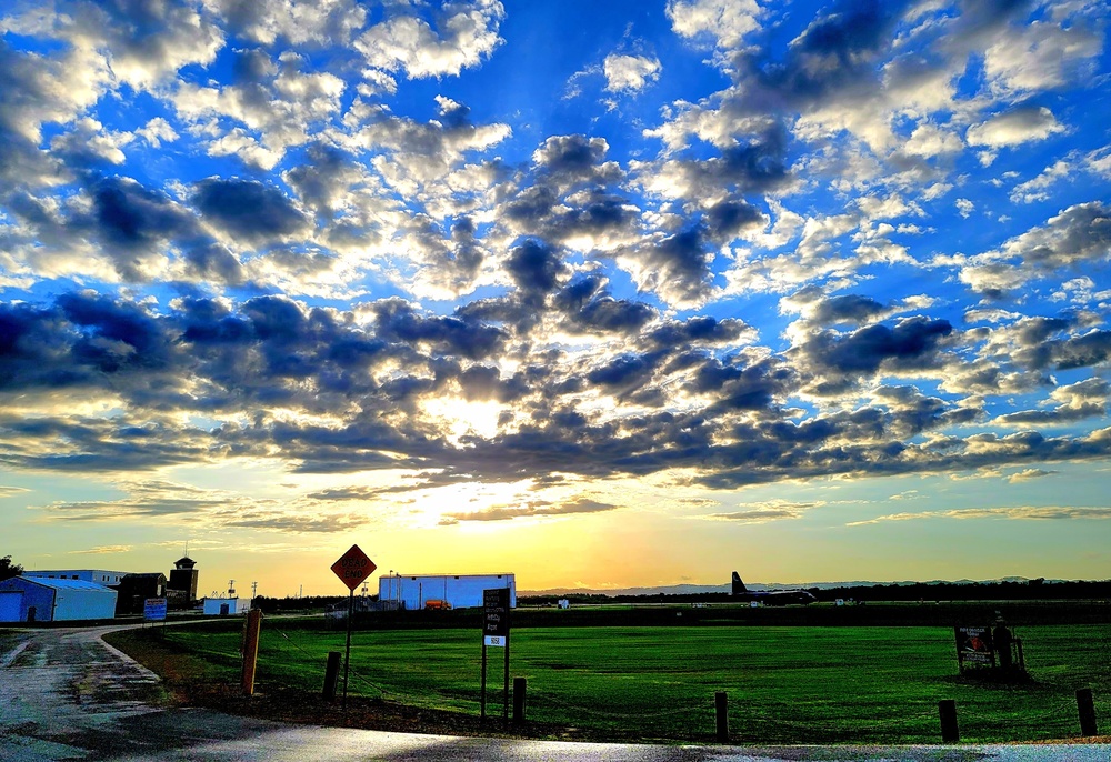 C-130 Hercules and a Sunset at Fort McCoy