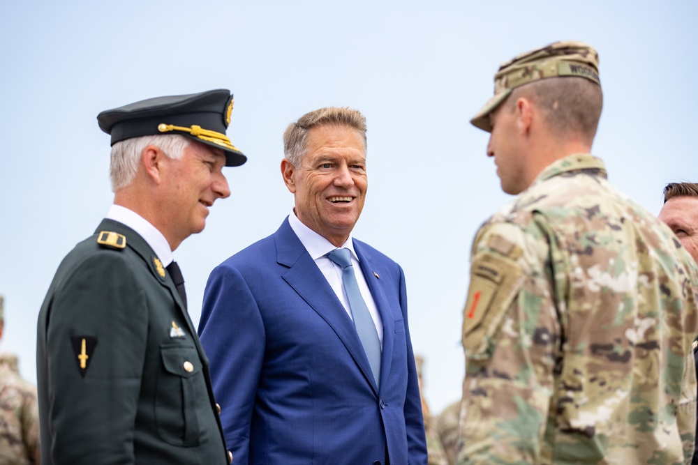 Belgian king visits Mihail Kogalniceanu Air Base