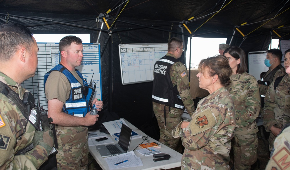 ORANG Commander visits Air and Army CERFP during training exercise