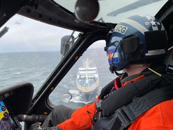 Coast Guard aircrew medevacs man from vessel near Cold Bay, Alaska [Image 1 of 3]