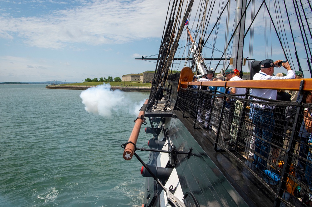 USS Constitution goes underway honoring Vietnam War Veterans