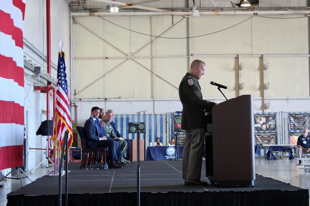 Maj. Gen. Thomas Carden speaks at Service Academy Day