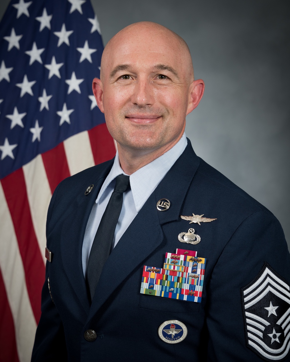Official portrait of CMSgt Stefan Blazier
