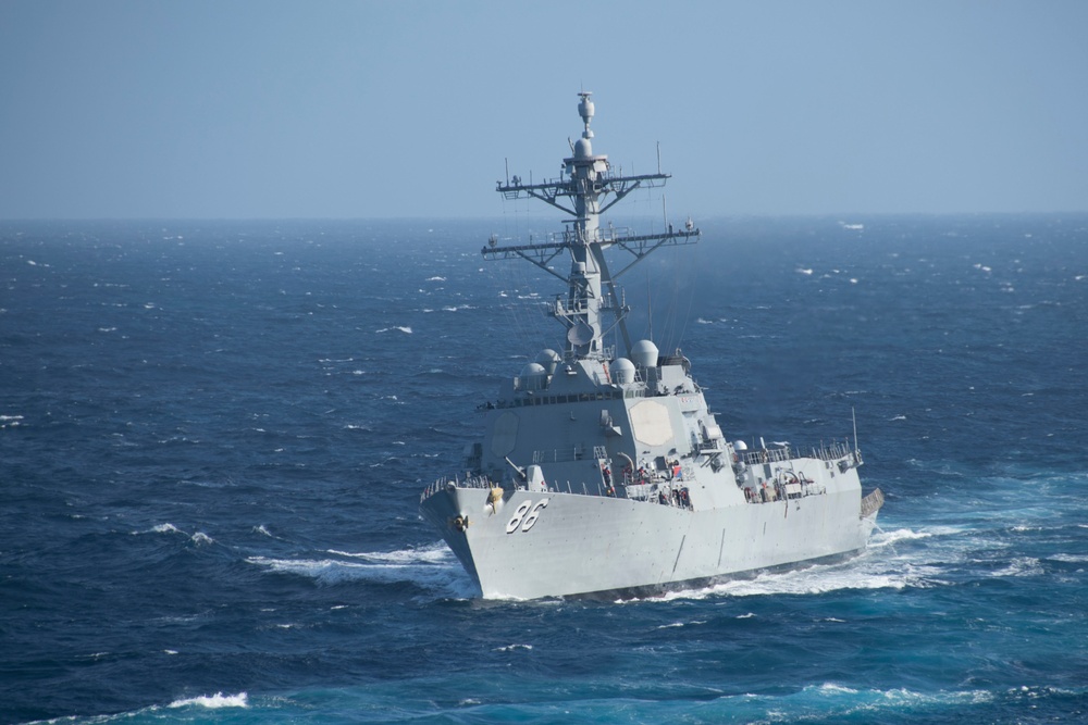 Carrier Strike Group 11 Performs A Fueling At Sea