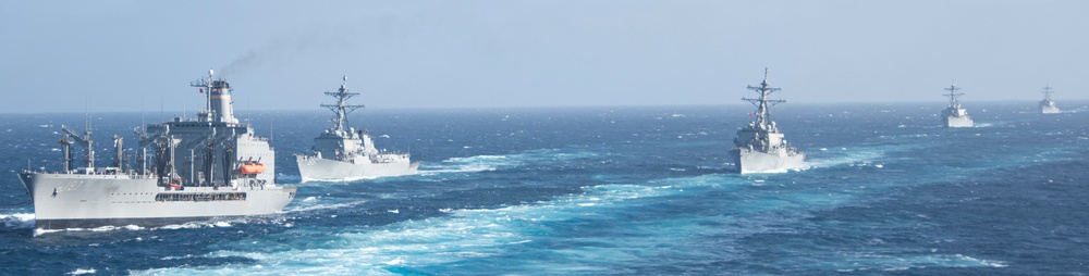 Carrier Strike Group 11 Performs A Fueling At Sea