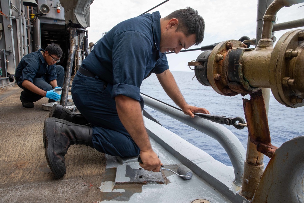 USS San Jacinto Boatswains Mates Paint