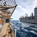 USS San Jacinto conducts replenishment at sea