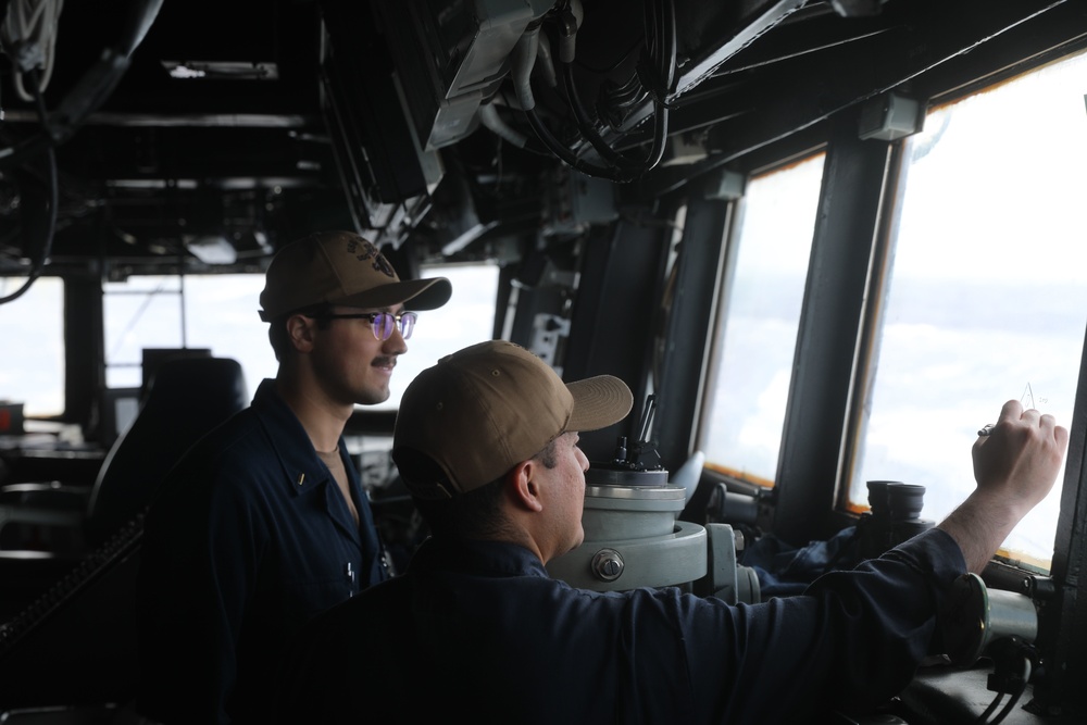 Sailors Stand Watch aboard USS Gravely (DDG 107), June 16, 2022.