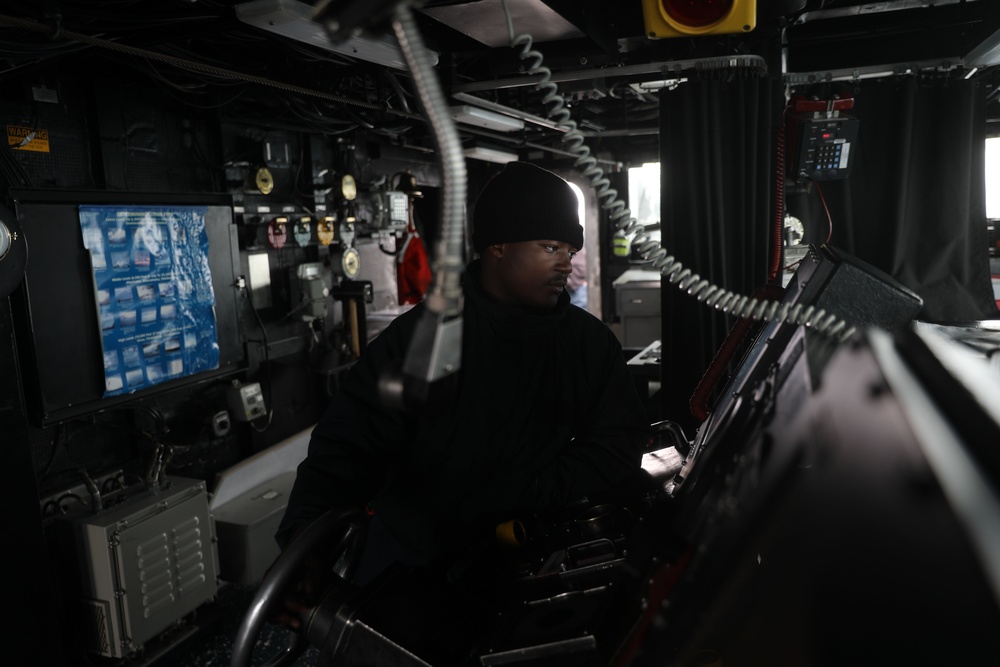 Sailors Stand Watch aboard USS Gravely (DDG 107), June 16, 2022.