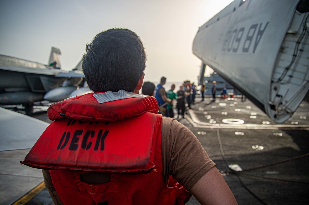 The Harry S. Truman Carrier Strike Group is on a scheduled deployment in the U.S. Naval Forces Europe area of operations, employed by U.S. Sixth Fleet to defend U.S., allied and partner interests.