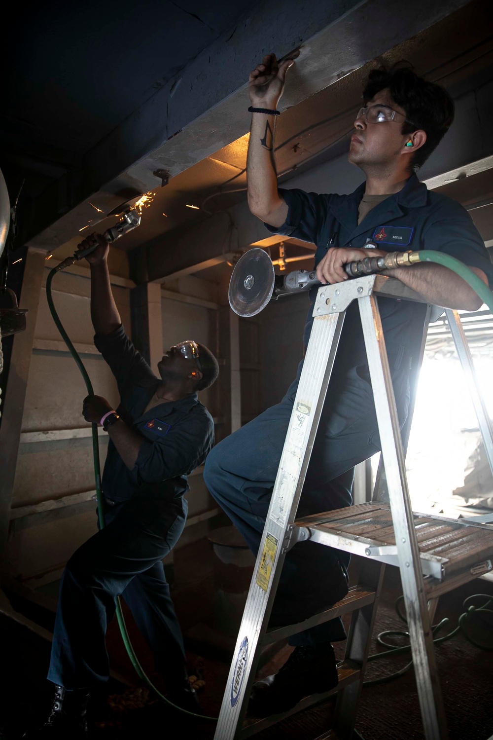 USS George H.W. Bush (CVN 77) Sailors Perform Maintenance