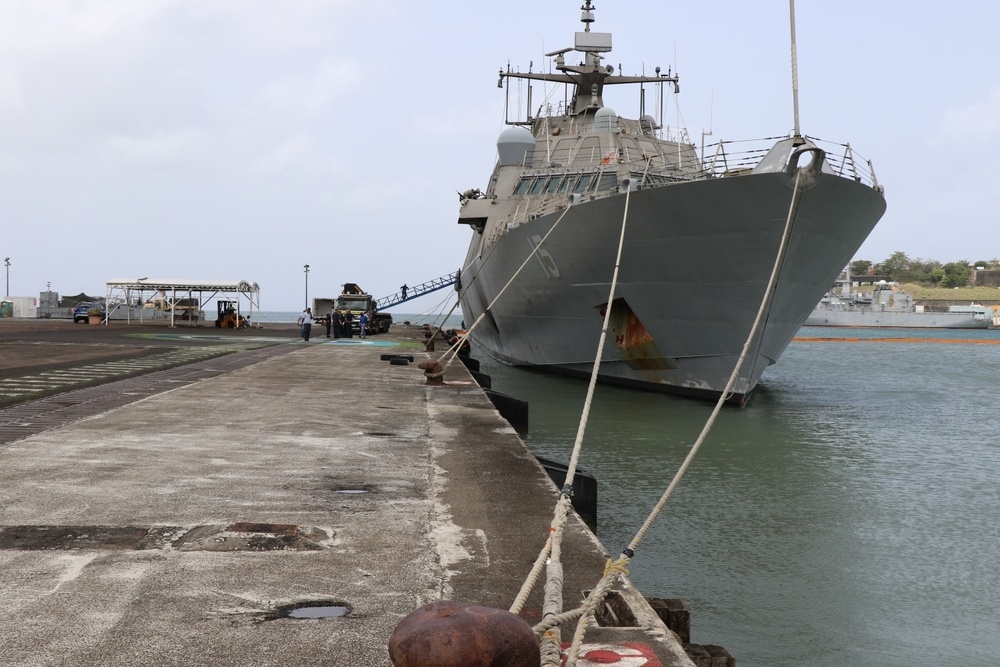 USS Billings Pulls into Martinique France for Exercise Caraibes 2022