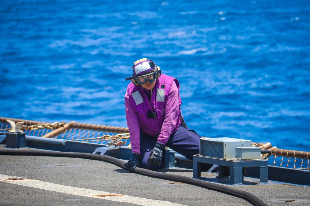 USS Carter Hall Works with VMM 266 During Exercise Caraibes 2022