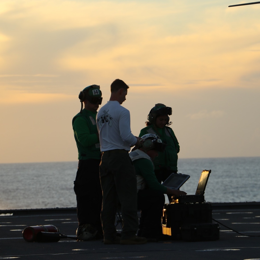 USS Jackson and HSC 23 MQ-8C ops