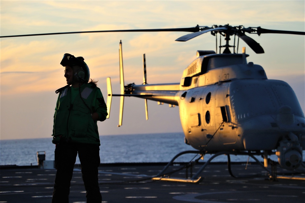 USS Jackson and HSC 23 MQ-8C ops