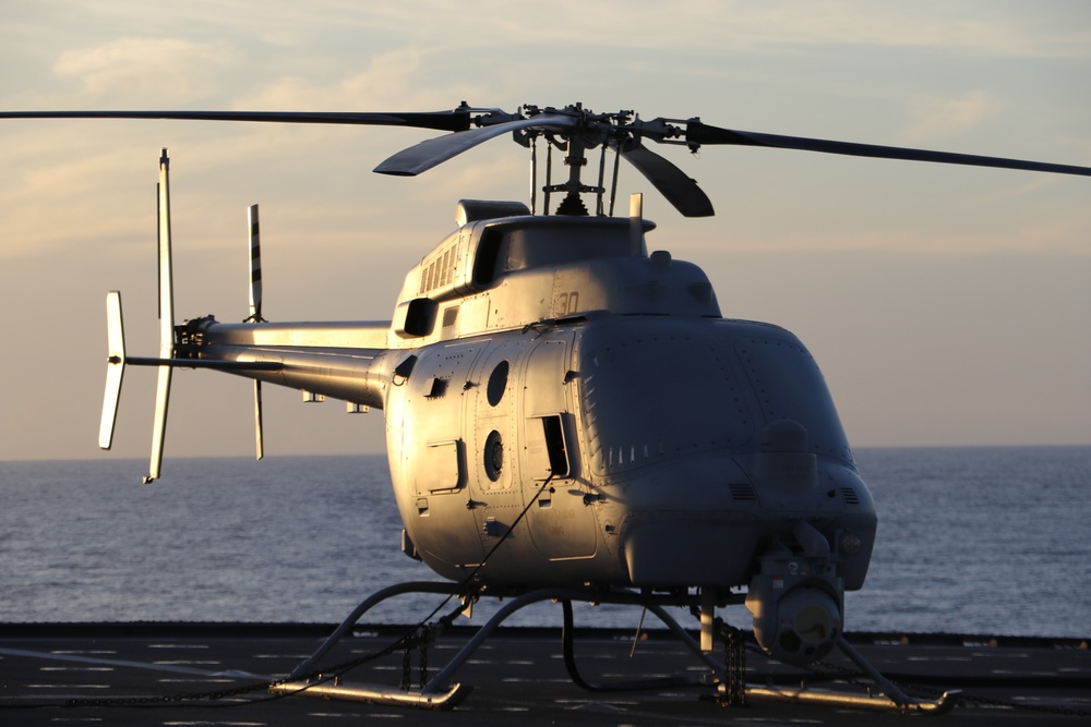 USS Jackson and HSC 23 MQ-8C ops