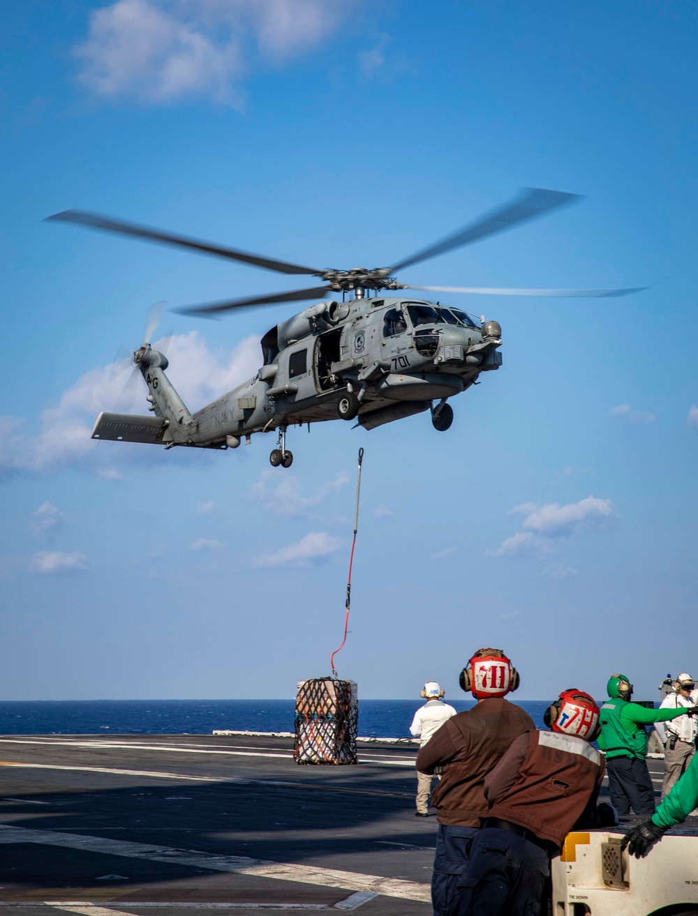 USS George H.W. Bush (CVN 77) Conducts Underway Replenishment