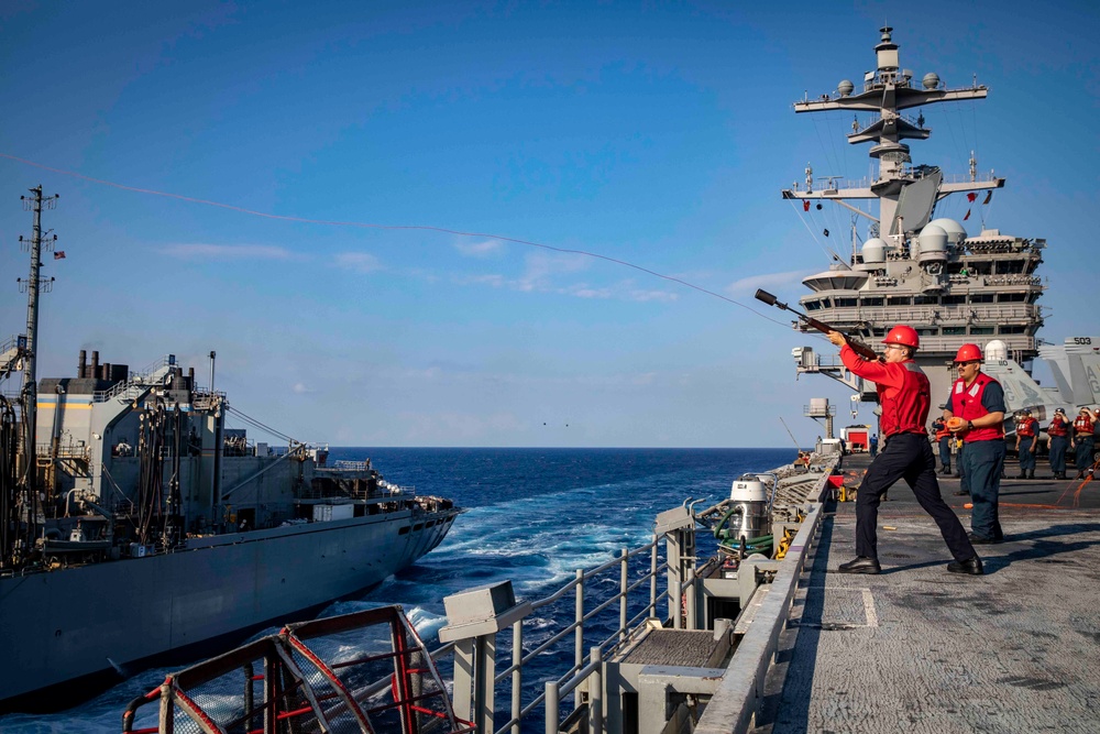 USS George H.W. Bush (CVN 77) Conducts Underway Replenishment