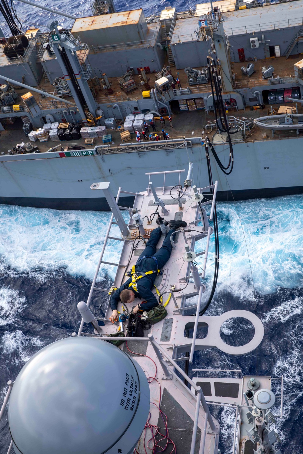 USS George H.W. Bush (CVN 77) Sailor Conducts Maintenance