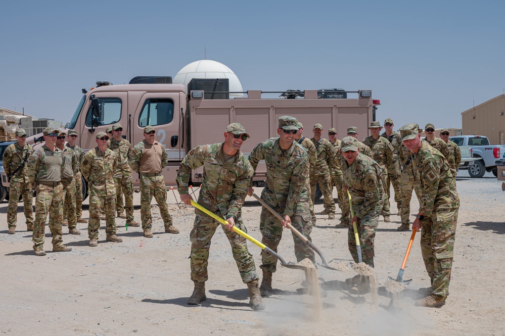 386th Expeditionary Civil Engineer Squadron holds Fire Station 1 groundbreaking ceremony