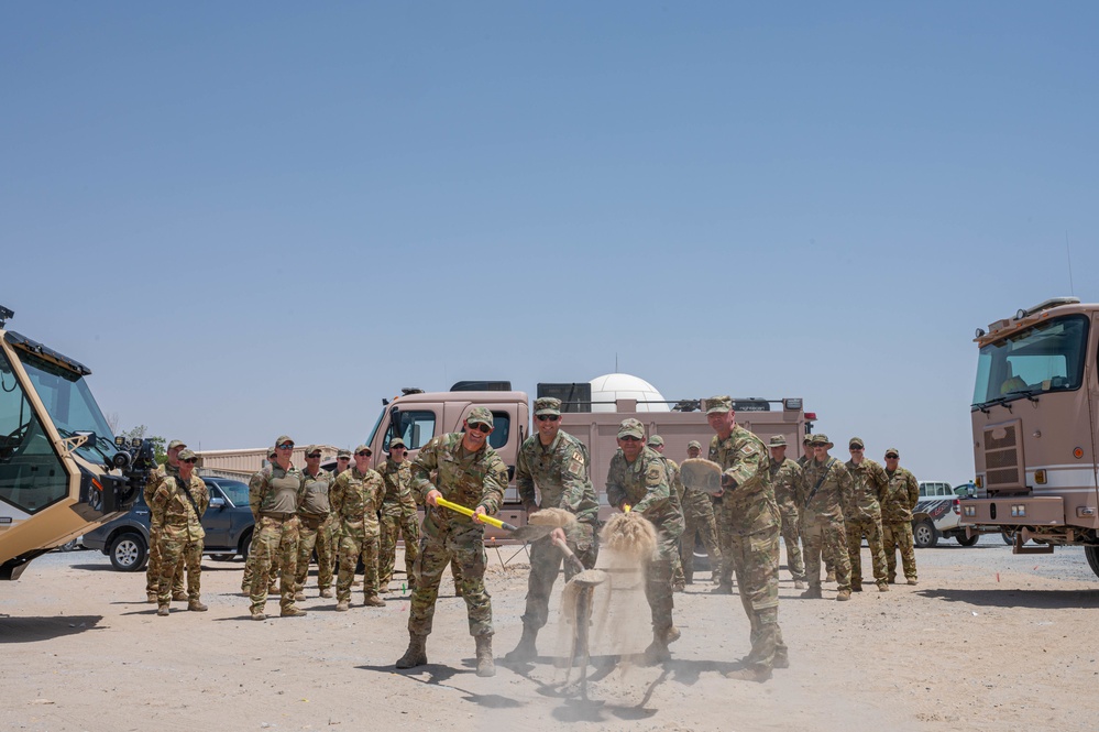 386th Expeditionary Civil Engineer Squadron holds Fire Station 1 groundbreaking ceremony