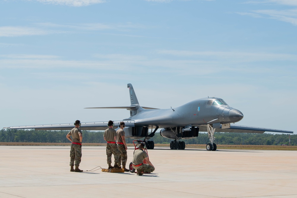 U.S. Air Force B-1B Lancers Conduct Integration Mission with Royal Australian Air Force