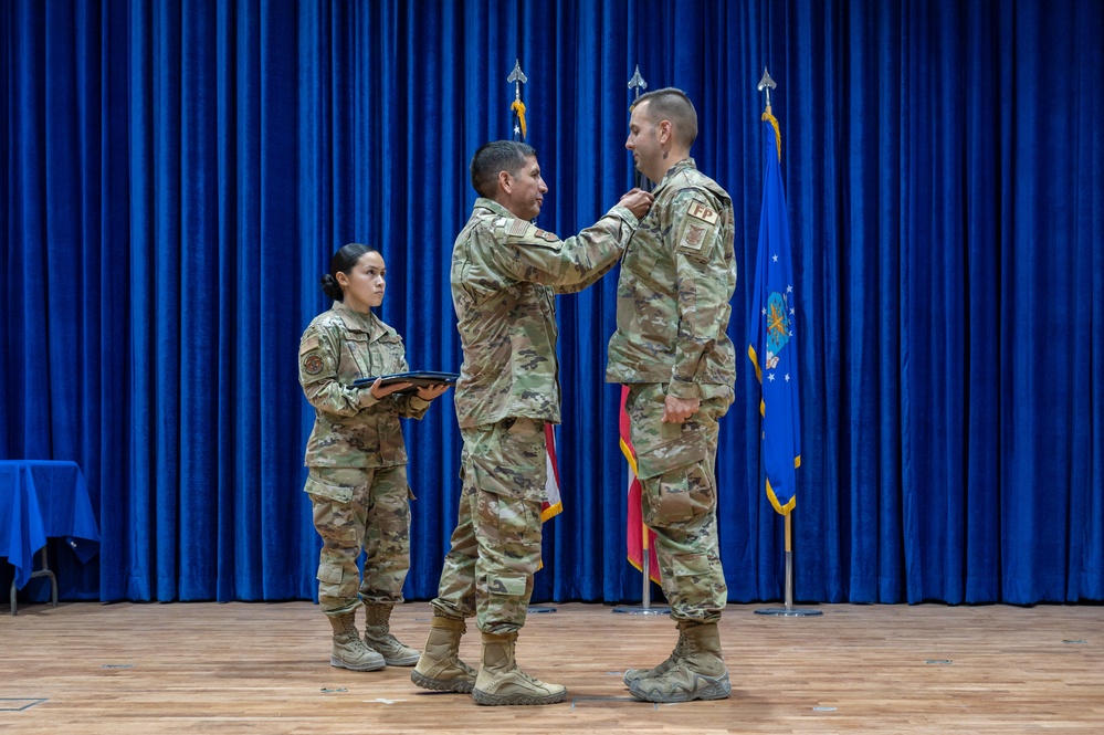 386th ECES change of command: Lt. Col. Sylvester A. d’Agrella succeeds Lt. Col. Benjamin E. Carlson