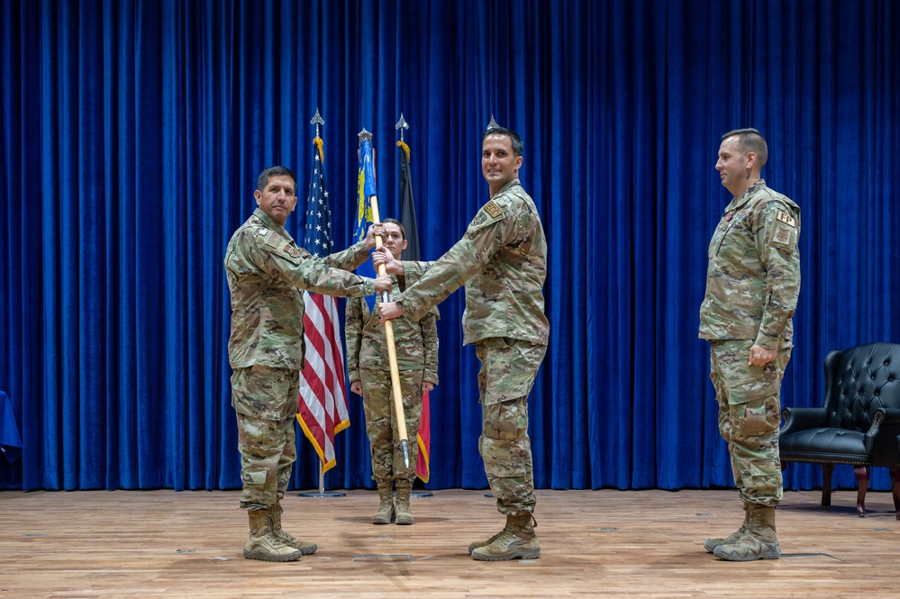 386th ECES change of command: Lt. Col. Sylvester A. d’Agrella succeeds Lt. Col. Benjamin E. Carlson