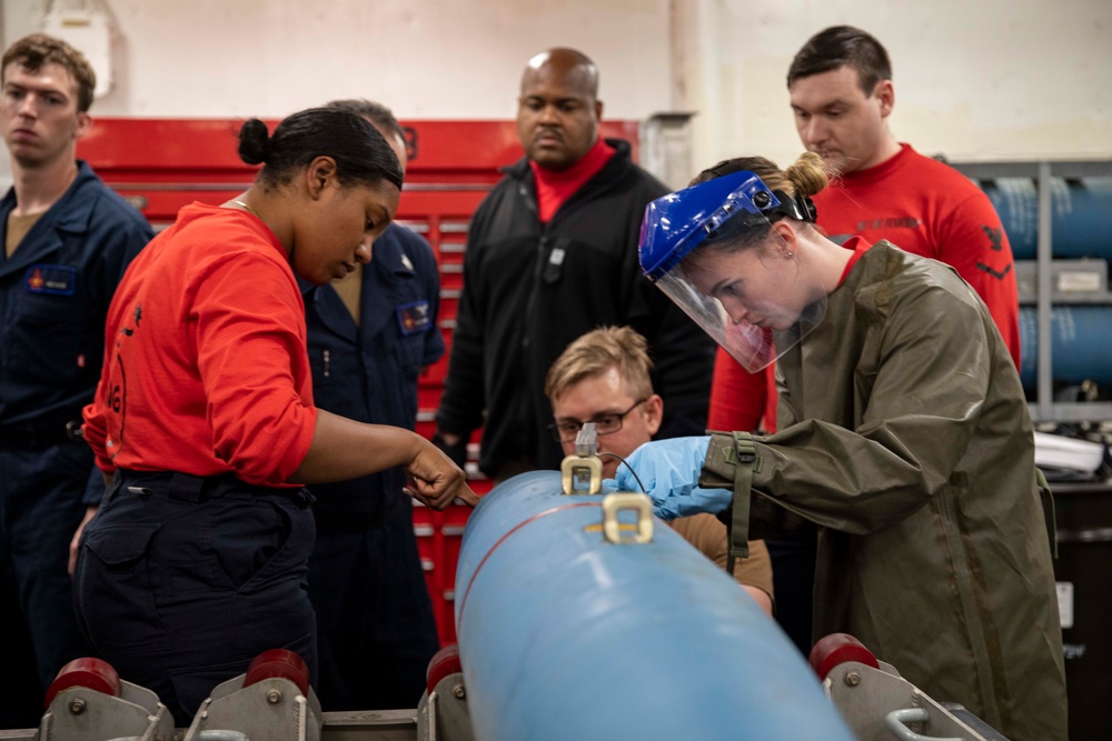 USS George H.W. Bush (CVN 77) Sailors Assemble Airborne Quick Strike Mines