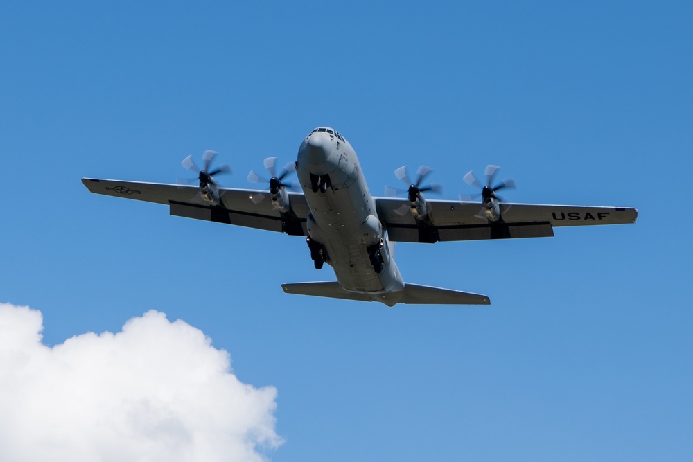 C-130s weave through mountains, perform dirt strip landings for RED FLAG 22-2