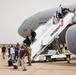 A French military aircraft carries personnel participating in African Lion 22