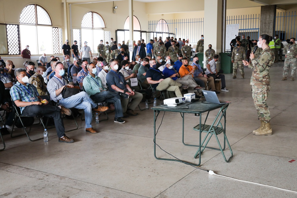 African Lion 22 participants are briefed after arriving in Agadir, Morocco