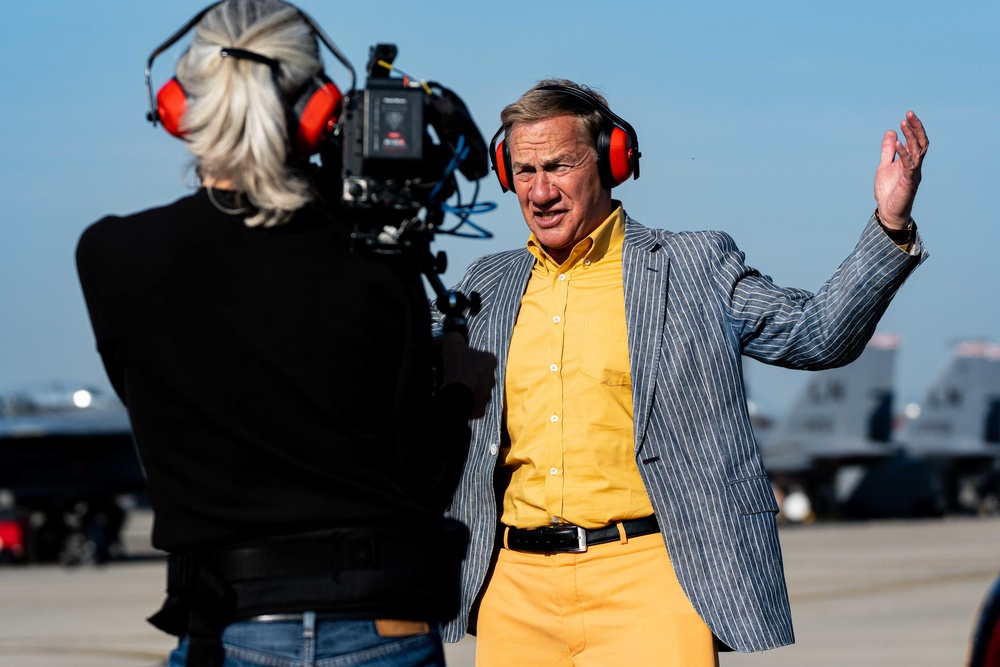 British television crew experiences RAF Lakenheath flight line