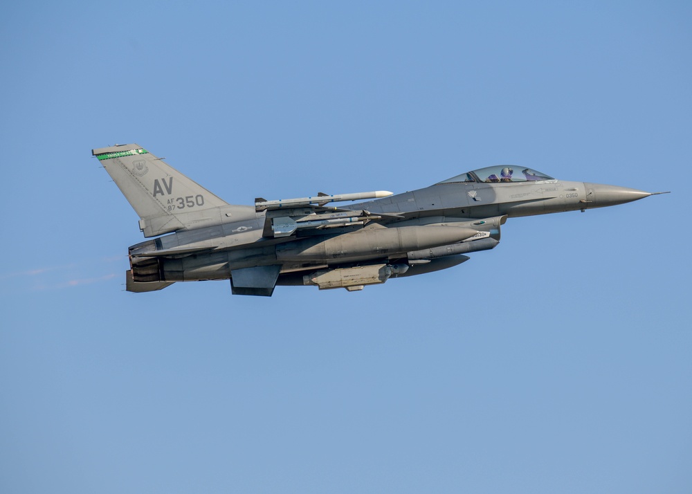 555th FS F-16 take offs