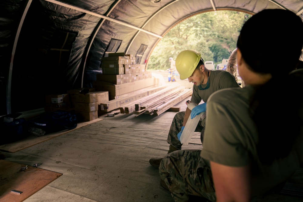 110th Medical Group trains with 110th Civil Engineer Squadron during Japan DFT