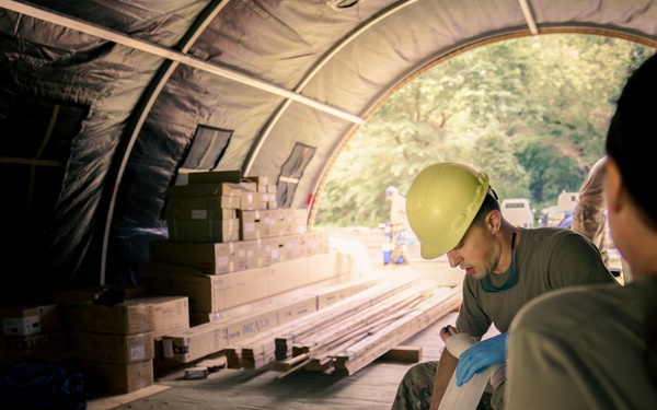 110th Medical Group trains with 110th Civil Engineer Squadron during Japan DFT